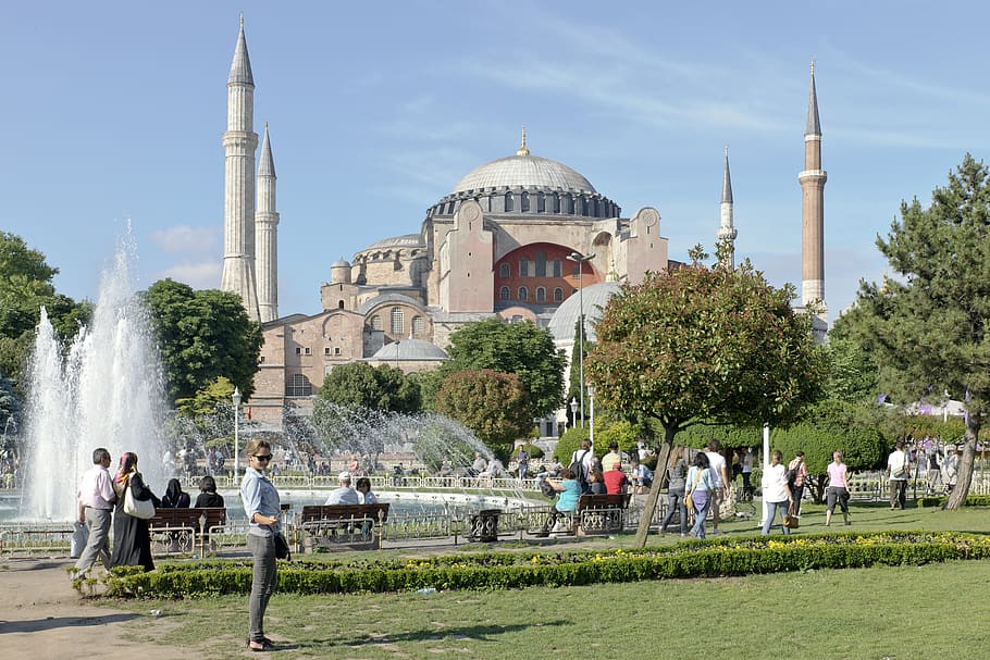 HD wallpaper: hagia sophia, istanbul, turkey, architecture, built ...