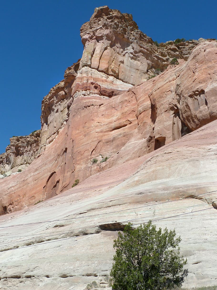 mountain, red, rocks, erosion, landscape, new mexico, usa, rock formation HD wallpaper