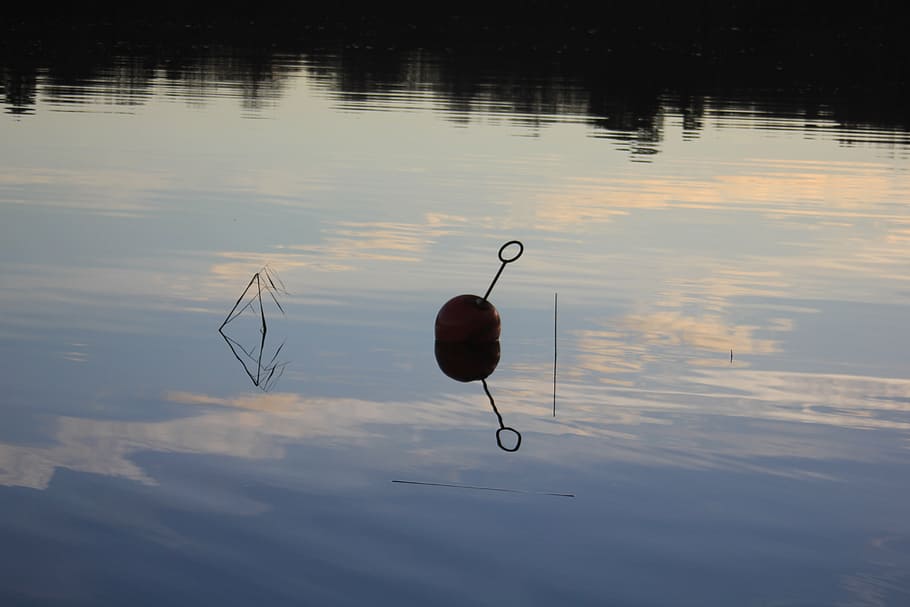 buoy, water, lake, loop, sweden, late-summer, fishing, nature HD wallpaper