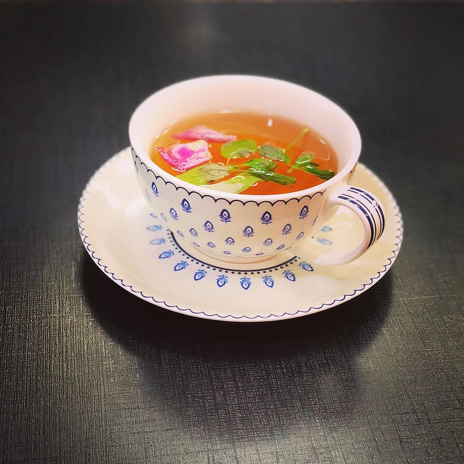 herbal, tea, cup, table, food and drink, still life, freshness HD wallpaper