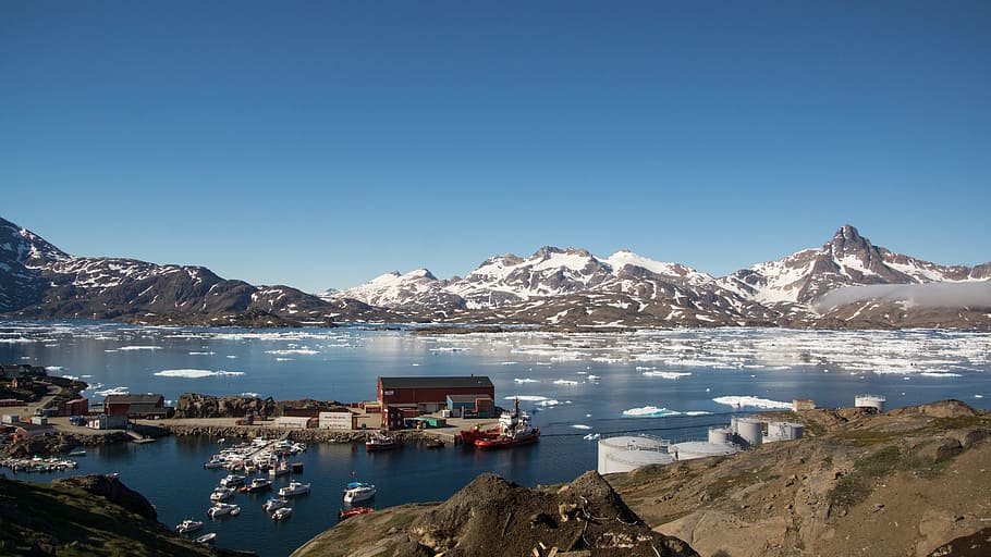 HD wallpaper: harbour, arctic, marina, sea, east, greenland, ice, snow ...