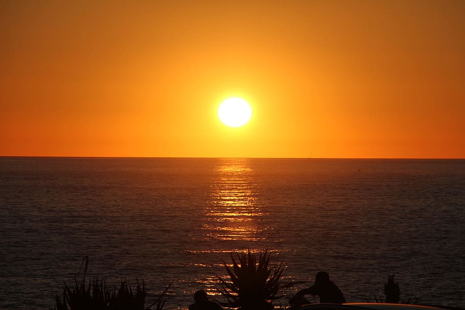 sunset, corsican, sky, sea, water, scenics - nature, beauty in nature HD wallpaper