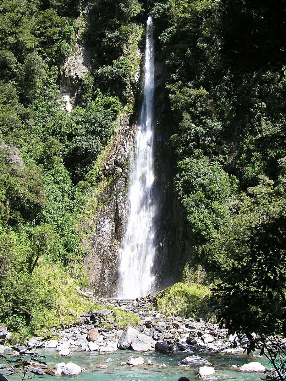 waterfall, holiday, view, paradise, summer, scenics - nature HD wallpaper