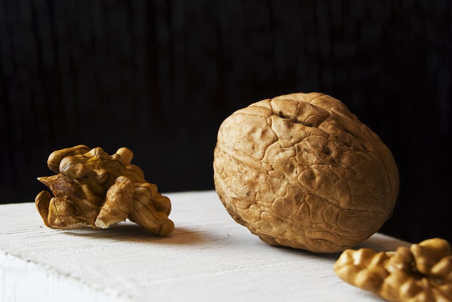 Walnut, Macro, Food, Healthy, Brown, snack, organic, nutrition HD wallpaper