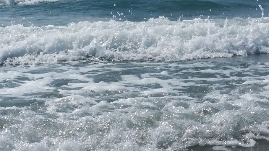 waves, sea, ocean, beach, shore, summer, blue, nature, outdoor HD wallpaper
