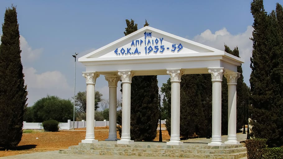 Cyprus, Avgorou, Monument, Eoka, independence, memorial, architectural column HD wallpaper