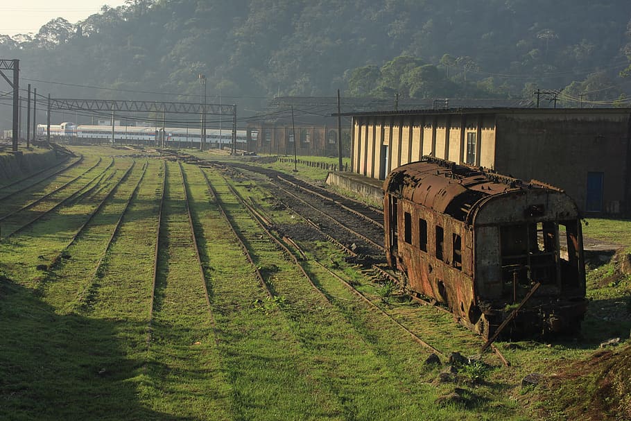 Railway, Trains, Old, Decay, rusty, railroad, track, rails HD wallpaper