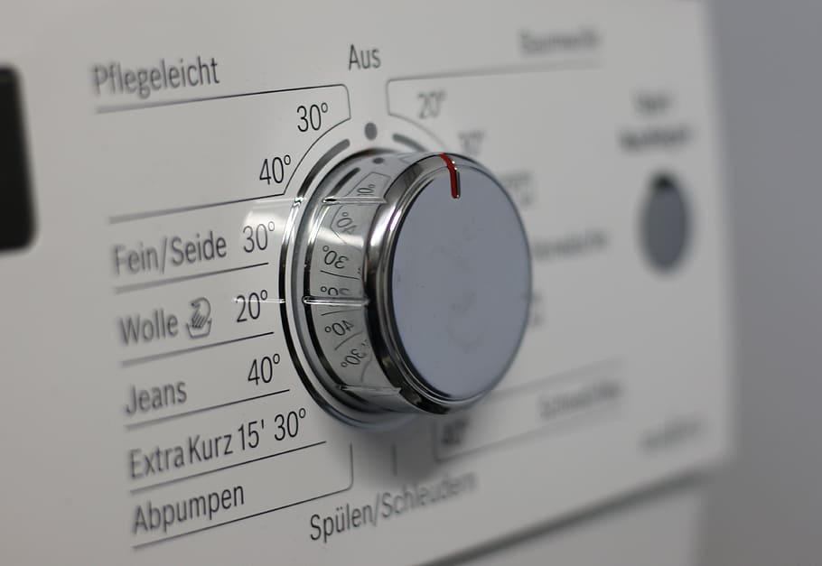 gray knob, switch, washing machine, control panel, display, detail