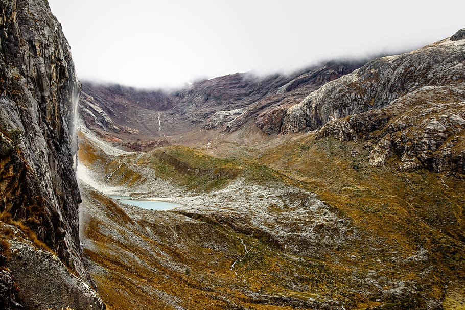 landscape photography of mountain, photo of brown valley, mountain range HD wallpaper