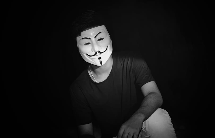 mask, clown, magic, indoors, one person, front view, young adult HD wallpaper