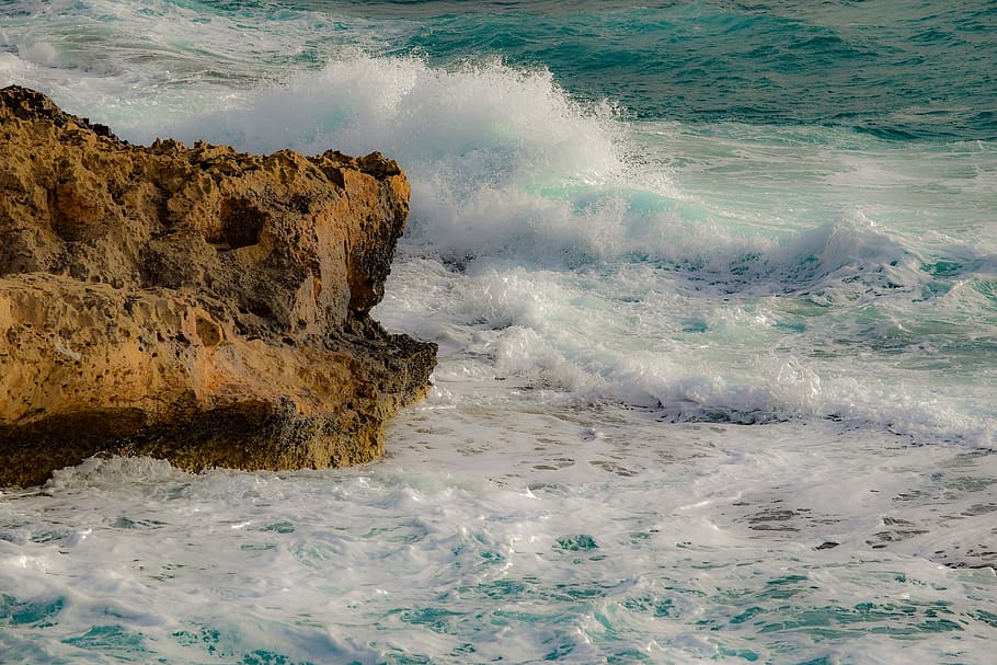water, storm, surf, wave, ocean, splash, spray, foam, explosion HD wallpaper