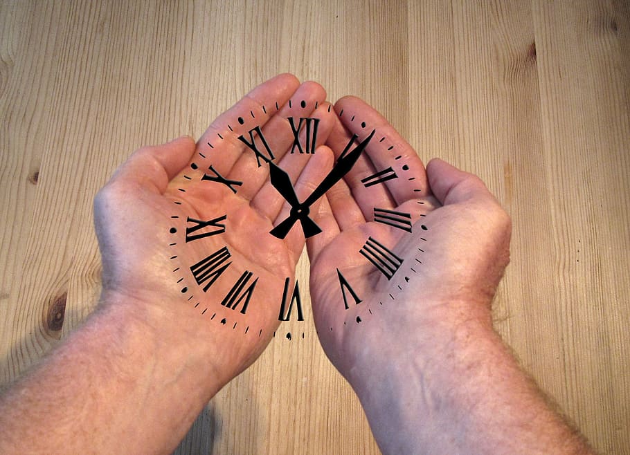 analog clock at person's hand, hands, keep, time, amount of time, HD wallpaper