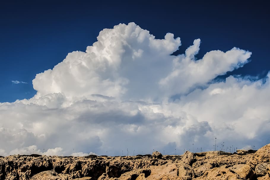 rough terrain, sky, clouds, cumulus, dramatic, landscape, autumn HD wallpaper