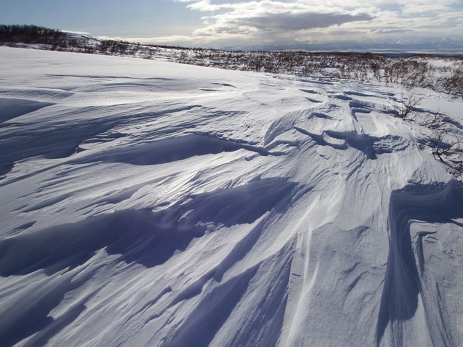 winter, snow, cold, leann, wind, frost, mountains, the foot of the volcano HD wallpaper