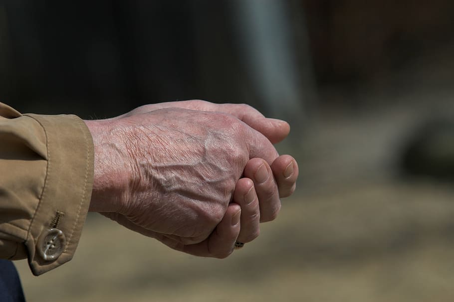 shallow focus photo of person's hands, emotion, man, work, sit HD wallpaper