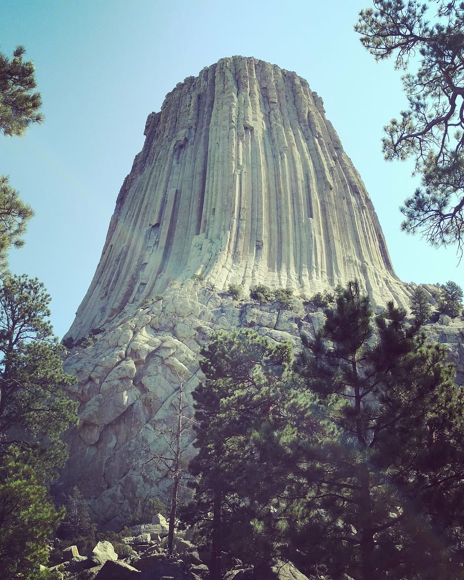 devil's tower, monument, rock, national, nature, travel, mountain HD wallpaper