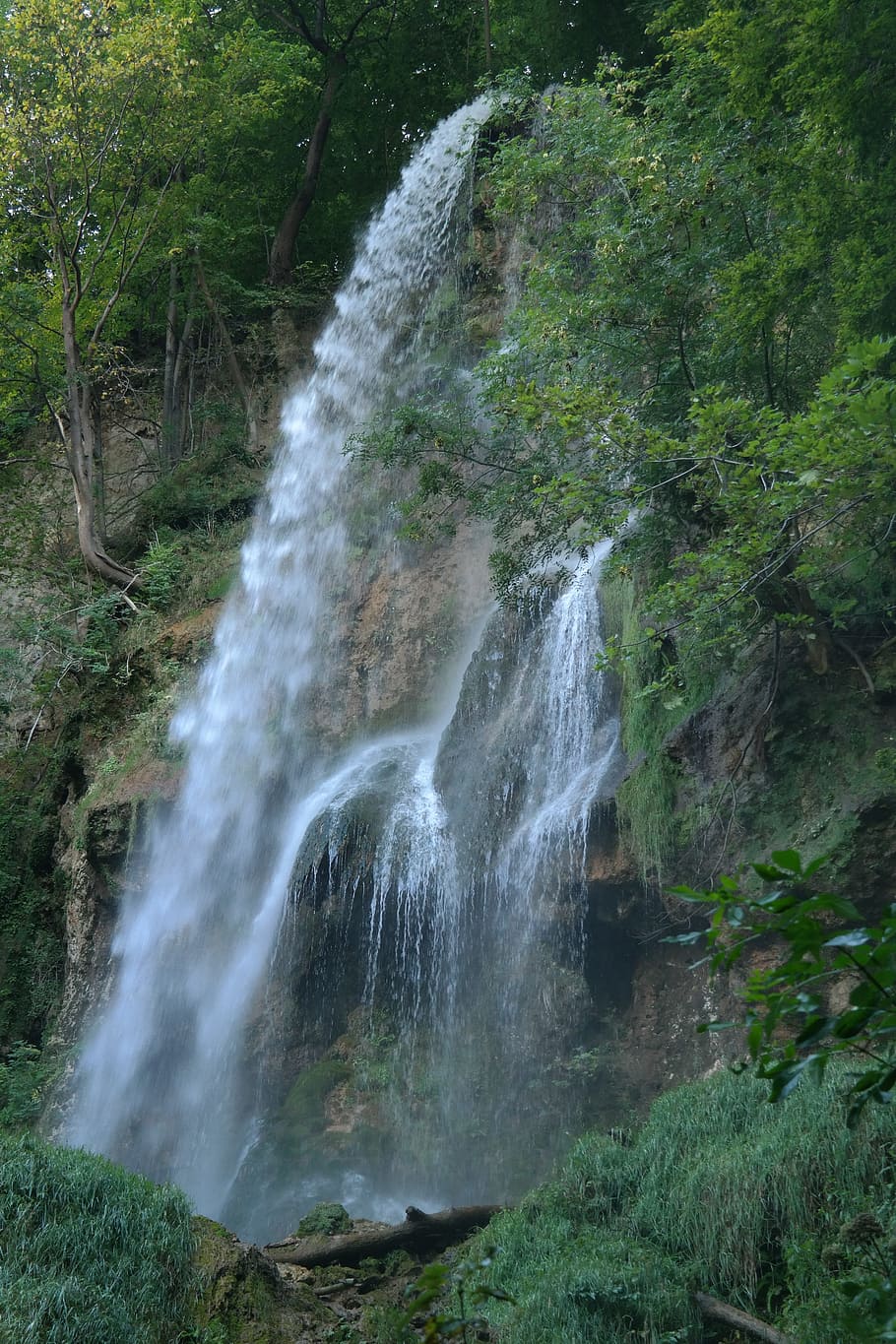 Waterfall, Urach, Veil, urach waterfall, water veil, swabian alb, HD wallpaper