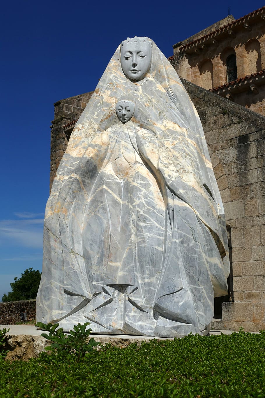 madonna, christ, image, statue, abstract, modern, maria, jesus HD wallpaper