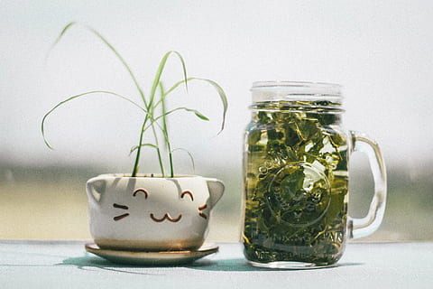 healthy, cup, glass, table, bottle, close-up, colors, container HD wallpaper