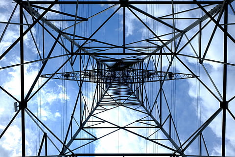 black metal transmission tower, pylon, current, electricity HD wallpaper