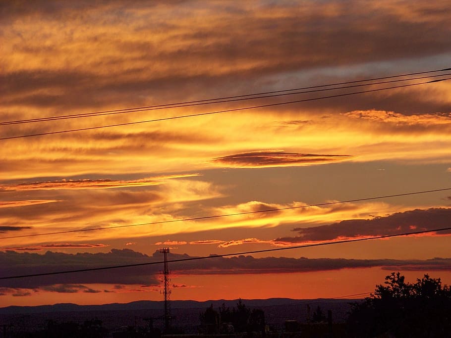 sunsets, sky, clouds, golden, sunrise, landscape, outdoor, sunlight HD wallpaper