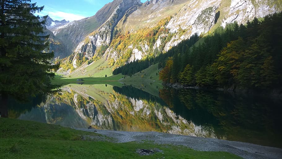 seealpsee, wasserauen, appenzell, water, mountain, beauty in nature, HD wallpaper