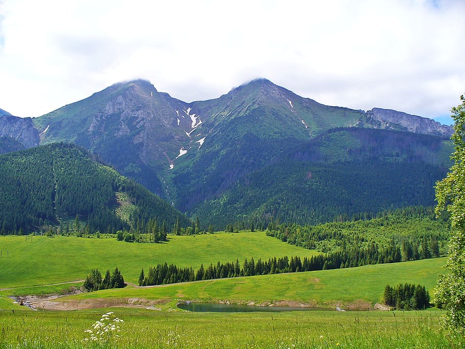 landscape, mountains, top view, tops, the high tatras, nature HD wallpaper