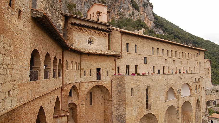 monastery, benedictine, subiaco, architecture, history, europe HD wallpaper