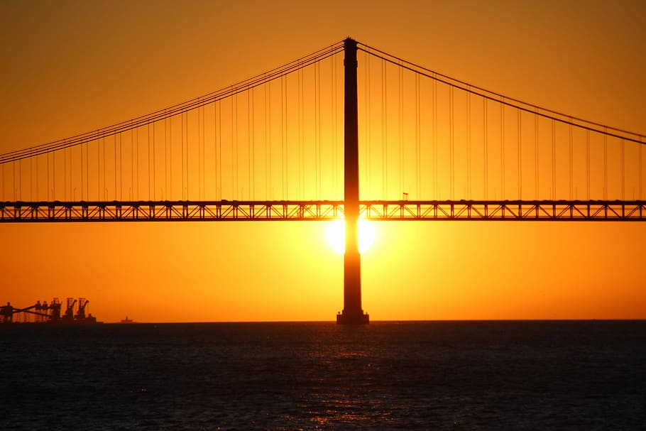 Portugal, Lisboa, Lisbon, Bridge, uSA, california, bridge - Man Made Structure, HD wallpaper