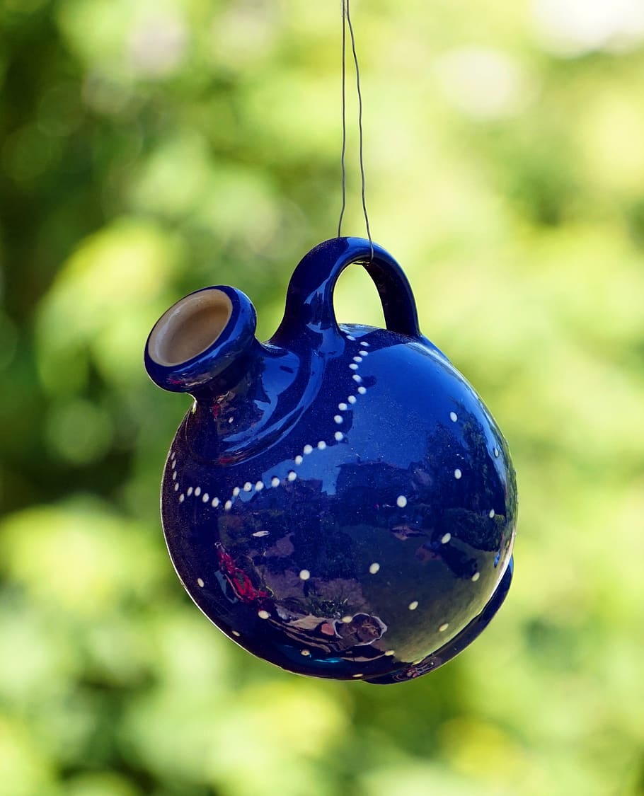 ceramic, nature, focus on foreground, blue, close-up, no people HD wallpaper