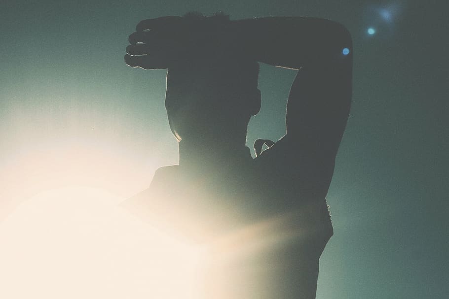 silhouette of person, man, sunset, dusk, shadow, people, lifestyle HD wallpaper