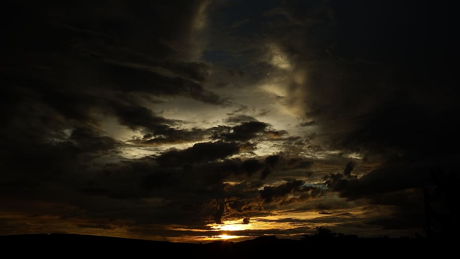 eventide, sunset, sky, sol, clouds, cloud - sky, beauty in nature HD wallpaper