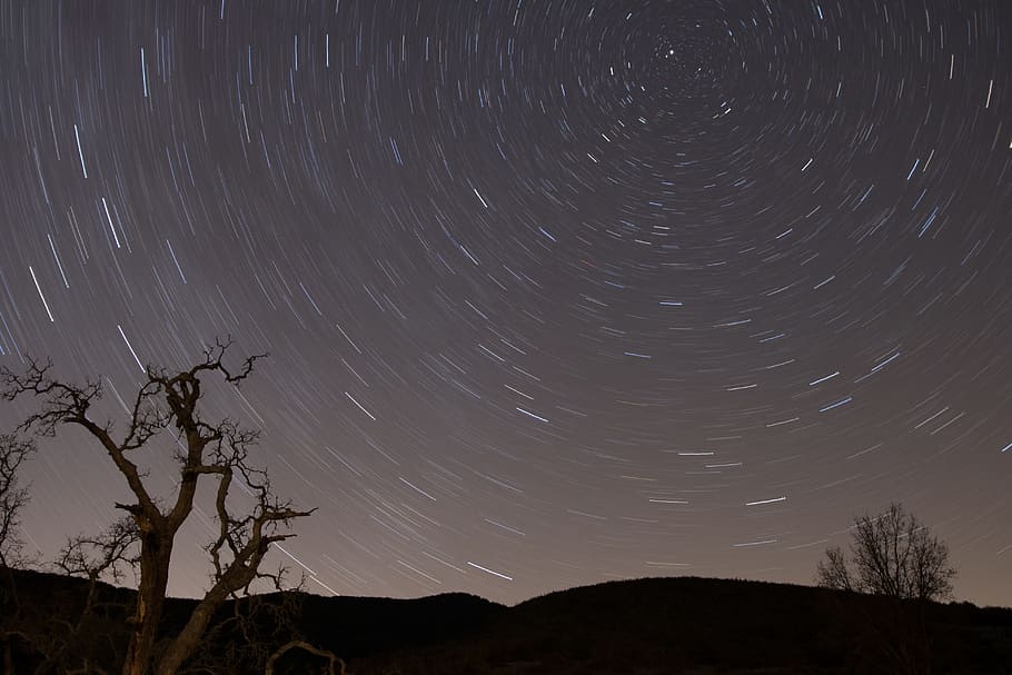 dark, sky, night, stars, nature, landscape, highland, silhouette HD wallpaper