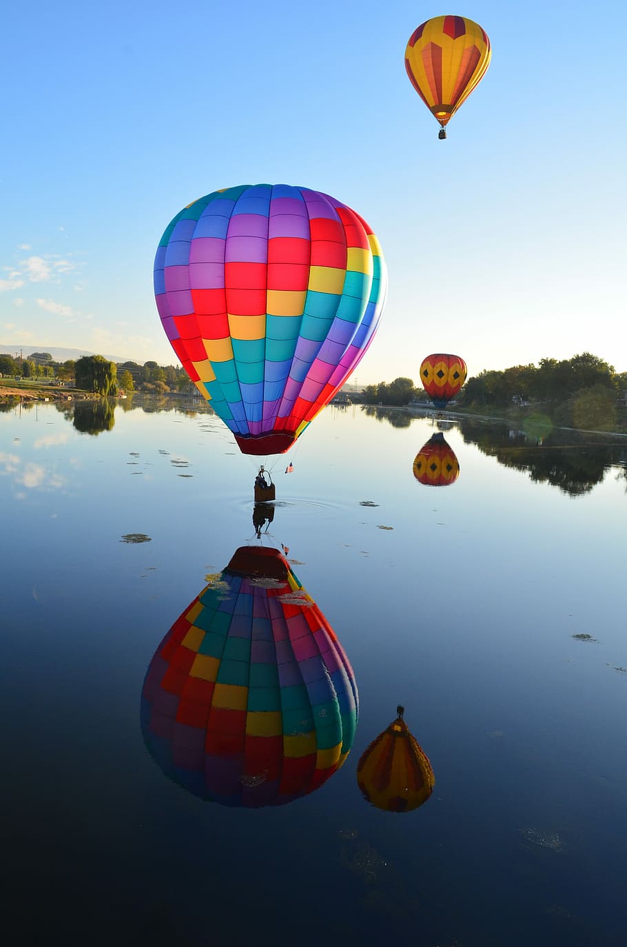 Hot Air Balloons, Colorful, flight, fly, float, transportation, HD wallpaper