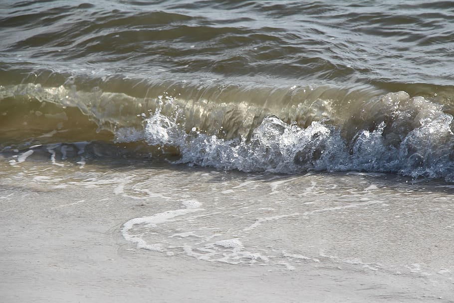 Surf, Water, Beach, Florida, Sand, Foam, bubbles, peaceful HD wallpaper