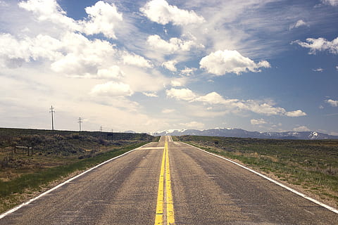 asphalt, aspiration, clouds, cloudy, endless, forward, dom HD wallpaper