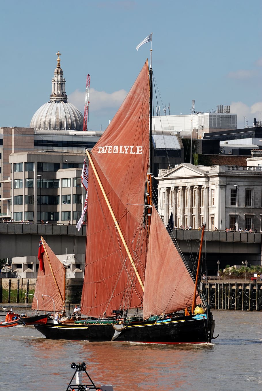 barque, sailing, barge, river, thames, london, historic, bark HD wallpaper