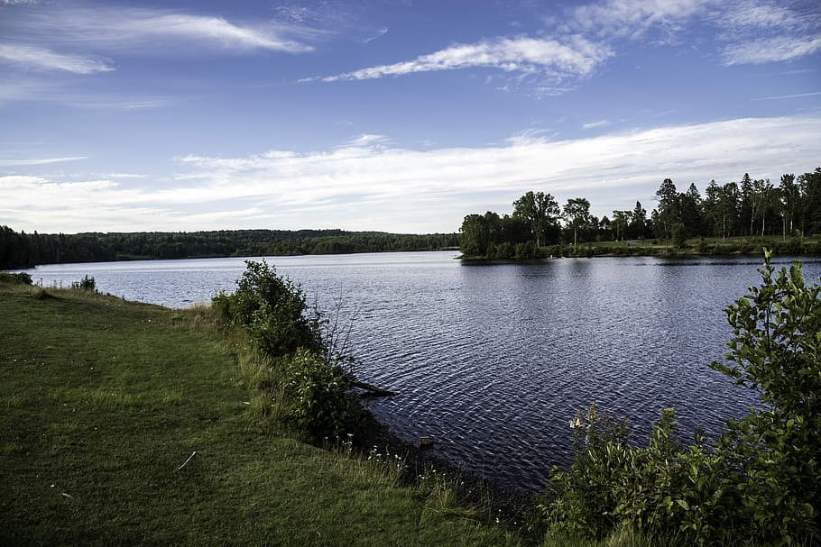 Small lake landscape in Thunder Bay, Ontario, canada, photo, park
