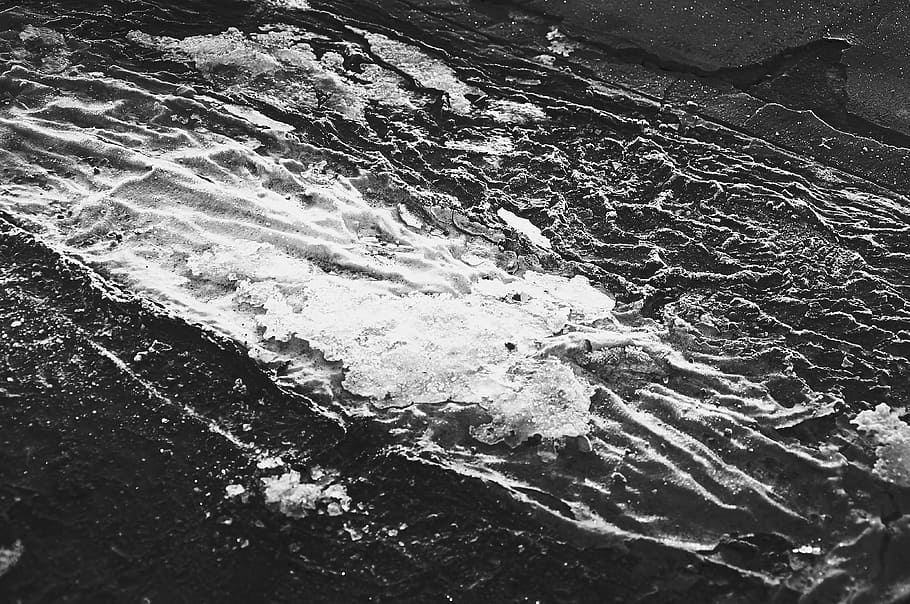 aerial photography of ocean wave on beach, untitled, water, sea HD wallpaper
