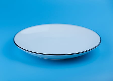 plate, blue, abstract, design, clean, container, cutlery, cutout HD wallpaper