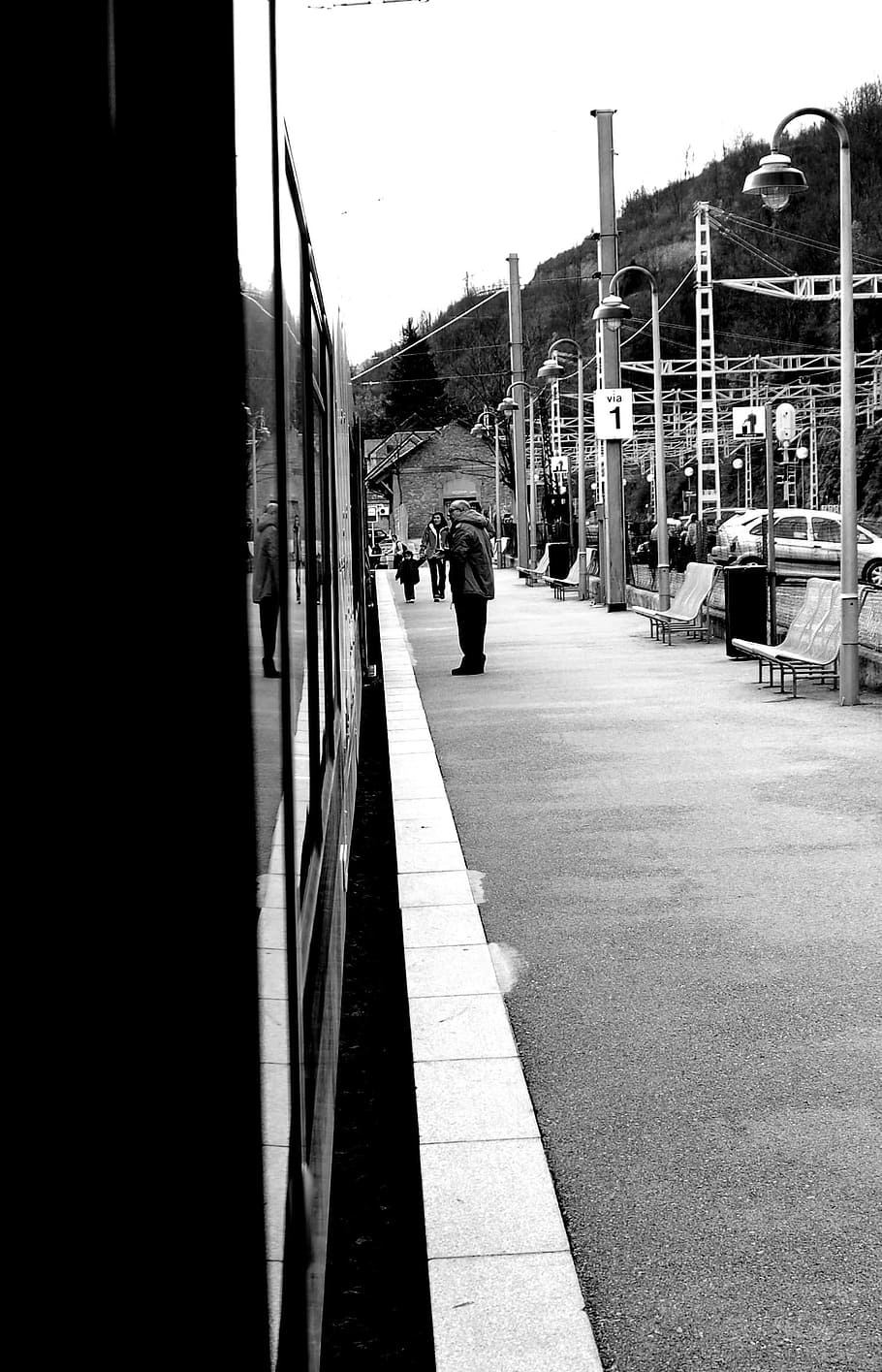 Station, Passengers, Passenger, Train, railway, railway station, HD wallpaper