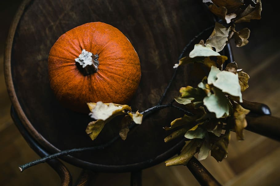 Autumn Pumpkin, fall, halloween, thanksgiving, wood - Material HD wallpaper