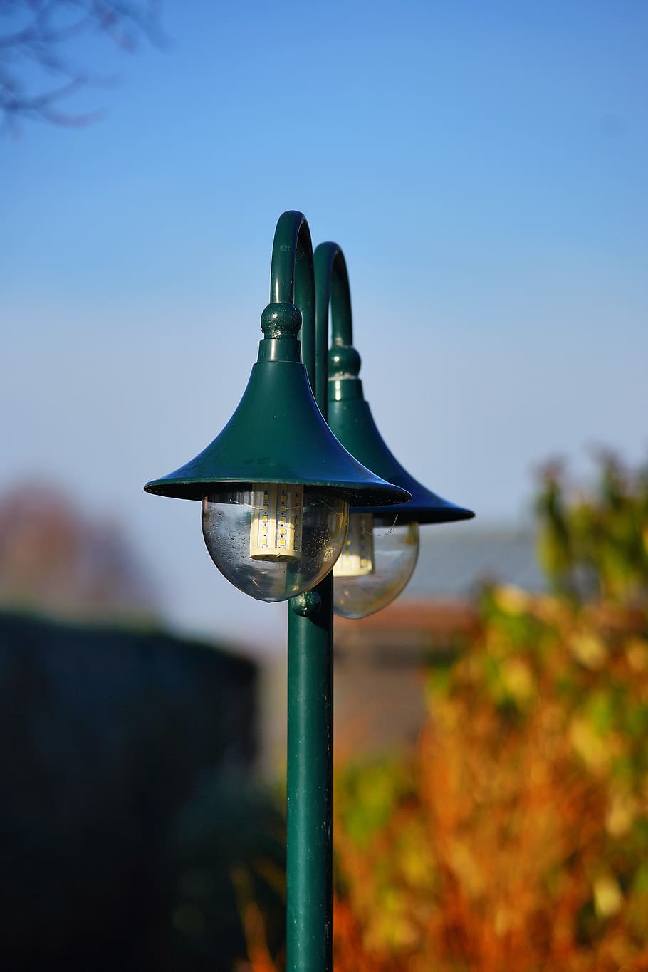 nature, sky, lantern, garden, green, ornament, energy-saving lamps HD wallpaper
