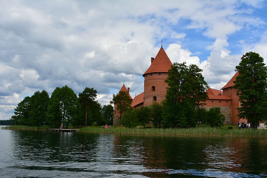 trakai, lithuania, castle, medieval, historical, tower, galve HD wallpaper