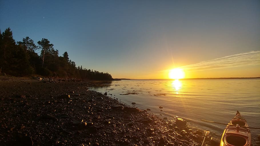 Acadia, Ocean, Sunset, Nature, Landscape, scenics, tranquility HD wallpaper