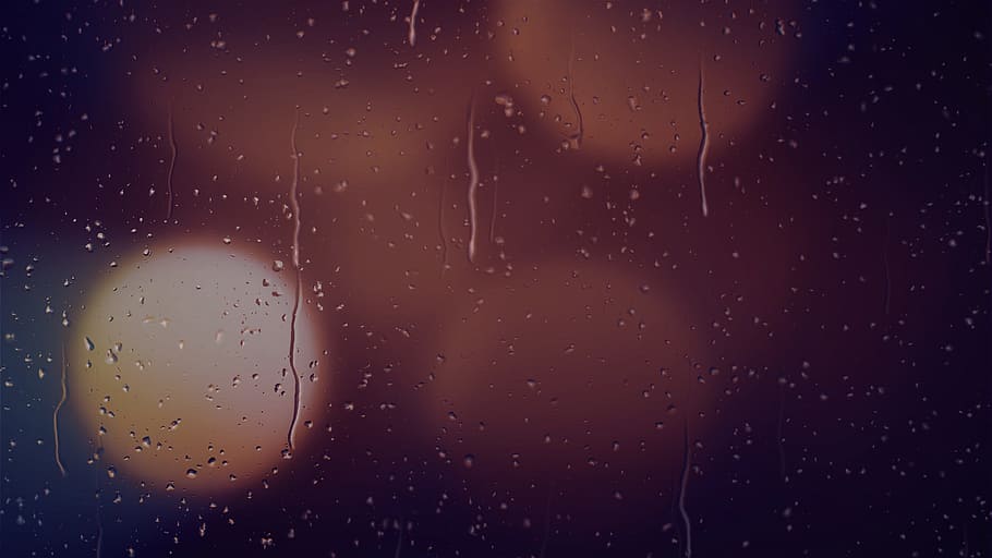 droplets of water on mirror, background, bokeh, rain, light HD wallpaper