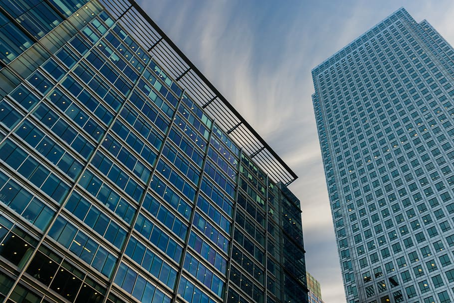 architecture, building, glass, perspective, windows, building exterior HD wallpaper