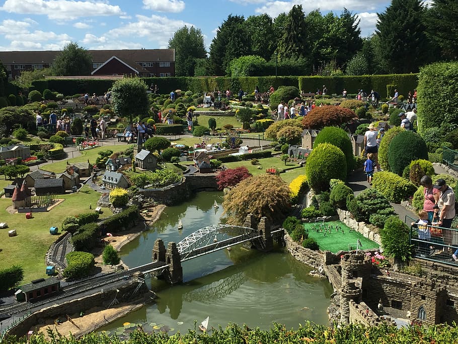 bekonscot, model, village, england, railway, trains, miniature, HD wallpaper