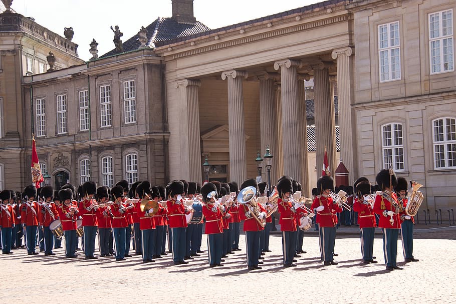 amalienborg, castle, palace, sightseeing, royal, danish, tradition HD wallpaper