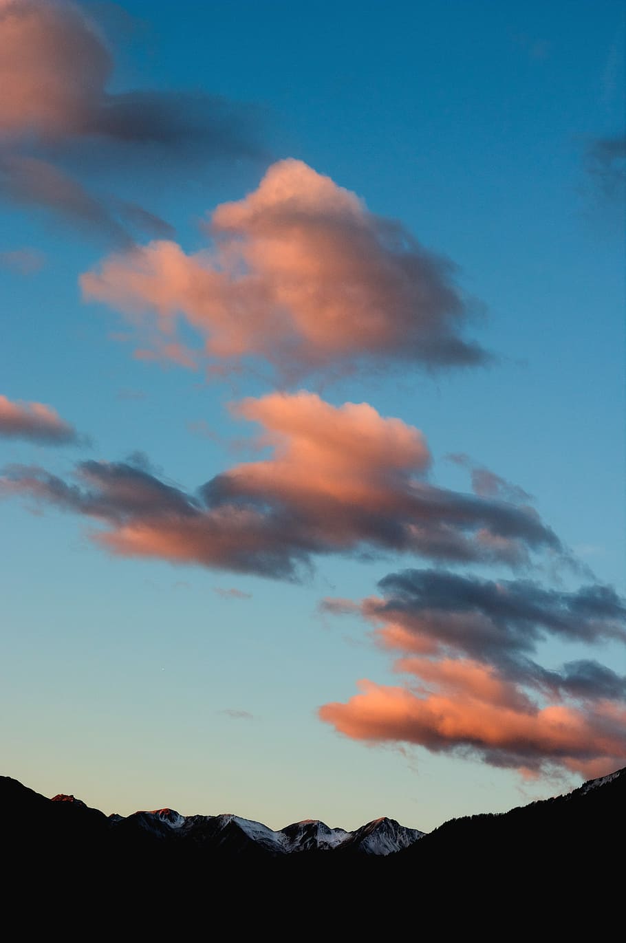 orange and black Columbus clouds, clouds during golden hour, sunset HD wallpaper